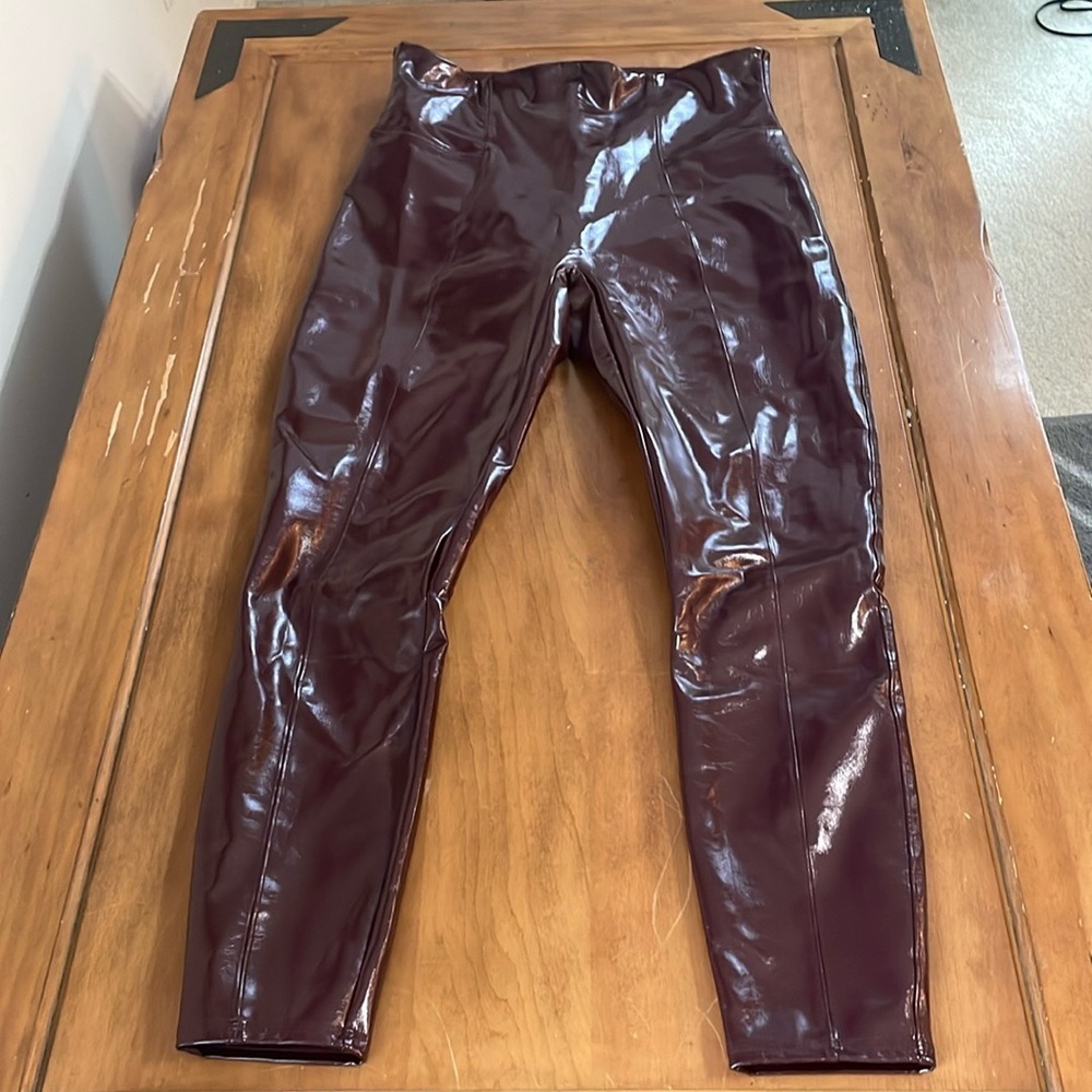 SPANX Patent Leather Pants Size XL